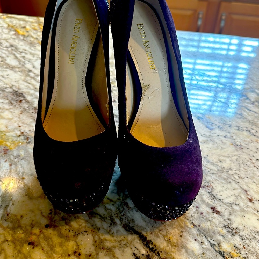 Purple Rhinestone Enzo Angiolini.  Nice High heel. Size 8.5